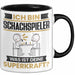 Schachspieler Tasse Geschenk für Schachspieler Geburtstag Lustiger Spruch Kaffee-Becher Was Ist Deine Superkraft Schwarz Trendation