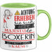 Boxerin Tasse Geschenk Lustiger Spruch Bitte Erheben Sie Sich Seine Majestät Die Boxerin Betritt Den Raum Grün Trendation