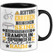Trampolinspringer Geschenk Tasse Lustiger Spruch Erheben Sie Sich Der Trampolinspringer Betritt den Raum Schwarz Trendation