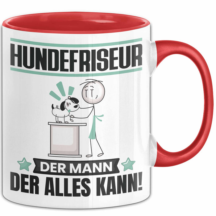 Hundefriseur Tasse Geschenk für Hundefriseur Der Mann Der Alles Kann Geschenkidee zum Geburtstag Rot Trendation