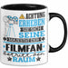 Filmfan Geschenk Tasse Lustiger Spruch Erheben Sie Sich Der Filmfan Betritt den Raum Schwarz Trendation