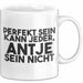Antje Tasse Perfekt Sein Kann Jeder, Antje Sein Nicht Geschenk Weiß Trendation