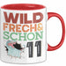 11. Geburtstag Geschenk Tasse Becher Wild Frech Und Schon 11 Rot Trendation