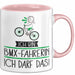 Geschenk für BMX-Fahrerin Tasse Lustige Geschenkidee Geburtstag Ich Bin BMX-Fahrerin Ich Darf Das Rosa Trendation