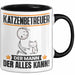 Katzenbetreuer Tasse Geschenk für Katzenbetreuer Der Mann Der Alles Kann Geschenkidee zum Geburtstag Schwarz Trendation