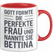 Bettina Tasse Geschenk Gott Formte Die Perfekte Frau Bettina Geschenkidee Rot Trendation