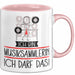 Geschenk für Musiksammlerin Tasse Lustige Geschenkidee Geburtstag Ich Bin Musiksammlerin Ich Darf Das Rosa Trendation