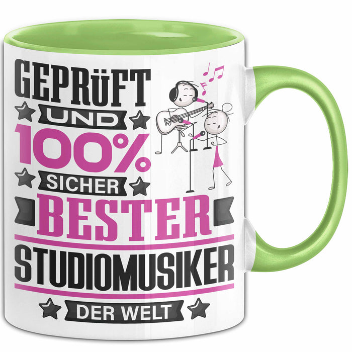 Studiomusiker Geschenk Lustiger Spruch für Studiomusiker Geschenkidee Bester Studiomusiker Der Welt Grün Trendation