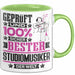 Studiomusiker Geschenk Lustiger Spruch für Studiomusiker Geschenkidee Bester Studiomusiker Der Welt Grün Trendation