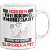 Trekking-Enthusiast Tasse Geschenk für Trekking-Enthusiast Geburtstag Lustiger Spruch Kaffee-Becher Was Ist Deine Superkraft Weiß Trendation