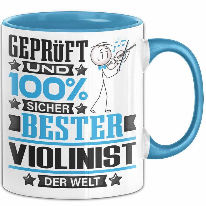 Violinist Geschenk Lustiger Spruch für Violinist Geschenkidee Bester Violinist Der Welt Blau Trendation