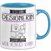 Designerin Tasse Geschenk Ich Bin Designerin Warum Weil Ich Es Kann Geschenkidee Geburtstag Blau Trendation