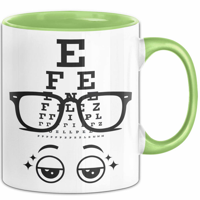 Optiker Tasse Geschenk Lustige Geschenkidee Spruch Für Seh Experten Grün Trendation