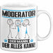 Moderator Tasse Geschenk für Moderator Der Mann Der Alles Kann Geschenkidee zum Geburtstag Weiß Trendation