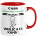Meerschweinchenfreund Geschenk Tasse Lustiger Spruch Ich Bin Meerschweinchenfreund Warum Weil Ich Es Kann Geschenkidee Bester Meerschweinchenfreund Geburtstag Kaffee-Becher Rot Trendation