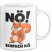 Eichhörnchen Tierliebhaber Tasse Geschenk Lustige Geschenkidee Spruch Nö Einfach Nö Weiß Trendation