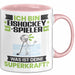 Eishockeyspieler Tasse Geschenk für Eishockeyspieler Geburtstag Lustiger Spruch Kaffee-Becher Was Ist Deine Superkraft Rosa Trendation