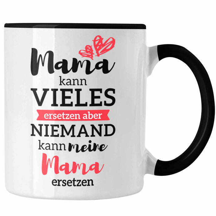 Trendation - Mama Tasse mit Spruch Geschenk Muttertag von Tochter Sohn Mutter Kaffeetasse Schwarz Trendation