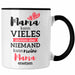 Trendation - Mama Tasse mit Spruch Geschenk Muttertag von Tochter Sohn Mutter Kaffeetasse Schwarz Trendation