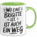 Brigitte Tasse Geschenk Wo Eine Brigitte Ist Ist Auch Ein Weg Geschenkidee Becher mit Name Grün Trendation