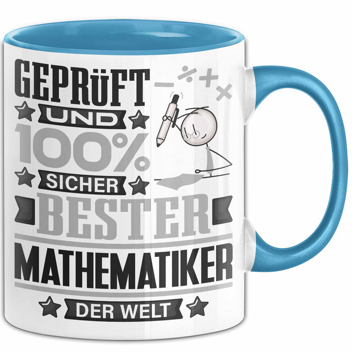Mathematiker Geschenk Lustiger Spruch für Mathematiker Geschenkidee Bester Mathematiker Der Welt Blau Trendation