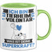 Tierheimvolontär Tasse Geschenk für Tierheimvolontär Geburtstag Lustiger Spruch Kaffee-Becher Was Ist Deine Superkraft Grün Trendation