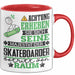 Skateboarder Geschenk Tasse Lustiger Spruch Erheben Sie Sich Der Skateboarder Betritt den Raum Rot Trendation