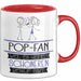 Pop-Fan Weil Es Keinen Schöneren Beruf Gibt Tasse Geschenk für Eine Pop-Fan Lustig Rot Trendation
