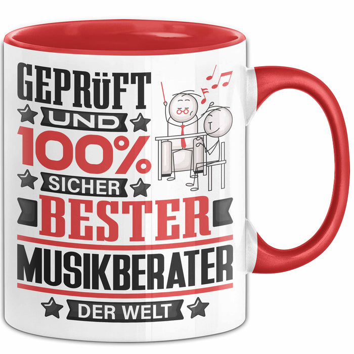 Musikberater Geschenk Lustiger Spruch für Musikberater Geschenkidee Bester Musikberater Der Welt Rot Trendation