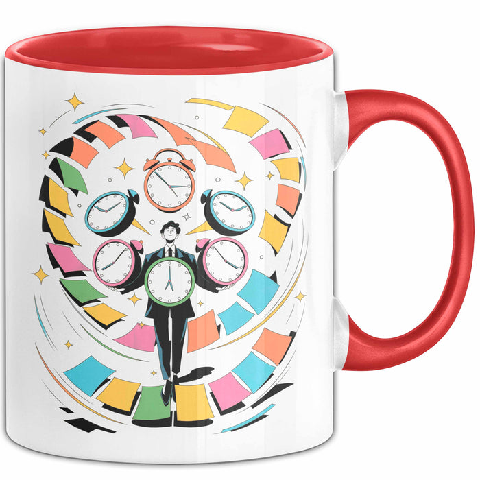 Projektmanager Tasse Geschenk Lustige Geschenkidee Spruch Für Deadline Jongleure Rot Trendation