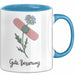 Patienten Kranke Menschen Tasse Geschenk Lustige Geschenkidee Spruch Gute Besserung Blau Trendation