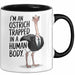 Vogel Tasse Geschenk Im An Ostrich Trapped In A Human Body Geschenkidee Schwarz Trendation