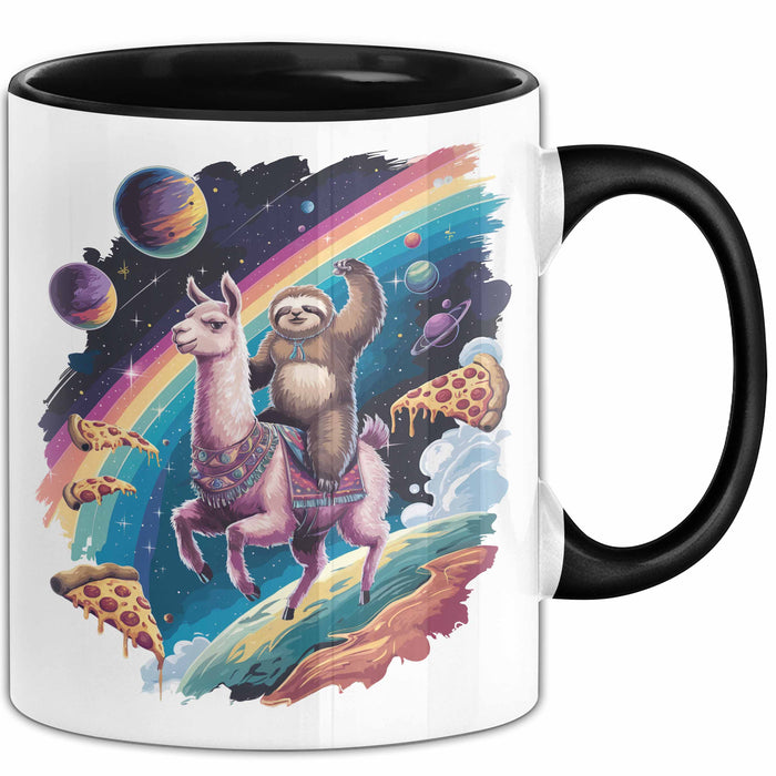 Weltall Katze Faultier Lama Regenbogen Tasse Geschenk Tier Trendation