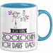 Geschenk für Zoologin Tasse Lustige Geschenkidee Geburtstag Ich Bin Zoologin Ich Darf Das Blau Trendation