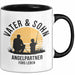 Angeln Fischer Vater Sohn Tasse Becher Geschenk Lustige Geschenkidee Spruch Vater & Sohn Angelpartner Fürs Leben Trendation