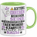 Taekwondo-Kämpfer Geschenk Tasse Lustiger Spruch Erheben Sie Sich Der Taekwondo-Kämpfer Betritt den Raum Grün Trendation