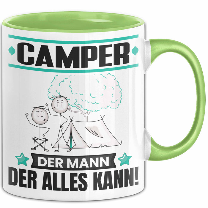 Camper Tasse Geschenk für Camper Der Mann Der Alles Kann Geschenkidee zum Geburtstag Grün Trendation