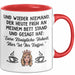 Kaffeeliebhaber Tasse Geschenk Lustige Geschenkidee Spruch Und Wieder Niemand Der Huete Fruh An Meinem Bett Stand Rot Trendation