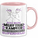Muay-Thai-Kämpfer Geschenk Tasse Ich Bin Muay-Thai-Kämpfer Aber Sag Doch Einfach Superheld Lustige Geschenkdiee für Muay-Thai-Kämpfer Kaffee-Becher Rosa Trendation