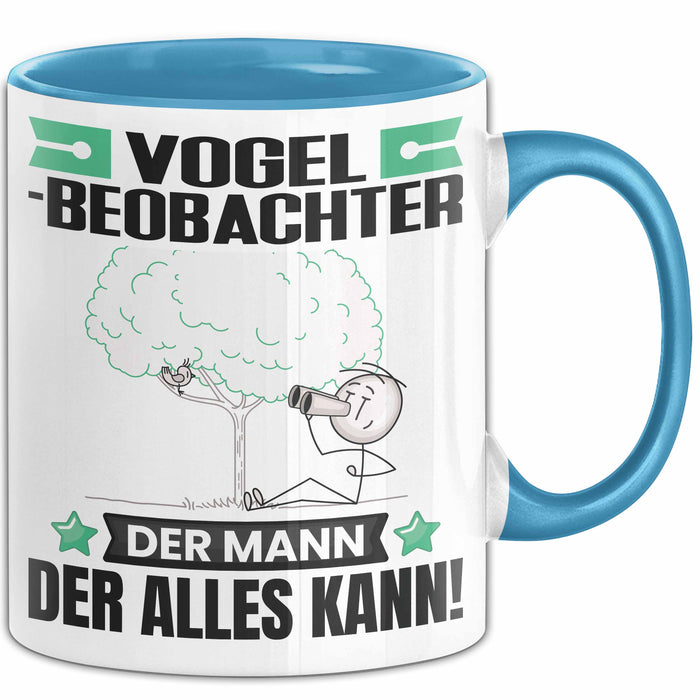 Vogelbeobachter Tasse Geschenk für Vogelbeobachter Der Mann Der Alles Kann Geschenkidee zum Geburtstag Blau Trendation