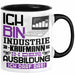 Industriekaufmann Ausbildung Tasse Geschenk Ich Bin Industriekaufmann In Der Ausbildung Ich Darf Das Geschenkidee Spruch Schwarz Trendation