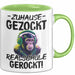 Realschule Bestanden Fachabitur Prüfung Zocker Tasse Geschenk Zuhause Gezockt Realschule Gerockt Kaffee-Becher Grün Trendation