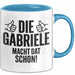 Gabriele Tasse Geschenk Die Gabriele Macht Dat Schon Geschenkidee Becher mit Name Blau Trendation