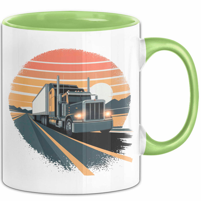 Lkw Fahrer Tasse Geschenkidee Fernfahrer Lustiger Spruch Geschenkidee Lustig Grün Trendation