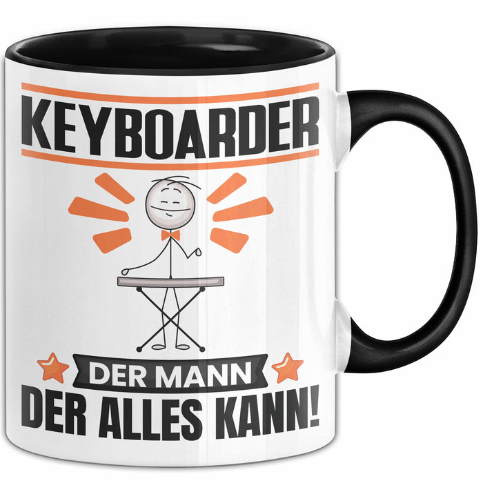 Keyboarder Tasse Geschenk für Keyboarder Der Mann Der Alles Kann Geschenkidee zum Geburtstag Schwarz Trendation