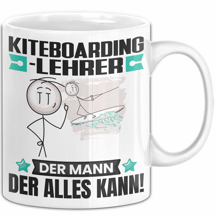 Kiteboarding-Lehrer Tasse Geschenk für Kiteboarding-Lehrer Der Mann Der Alles Kann Geschenkidee zum Geburtstag Weiß Trendation