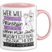 Musikfestival-Besucherin Tasse Geschenk Spruch Wer Will Schon Prinzessin Sein Wenn Man Auch Musikfestival-Besucherin Sein Kann Rosa Trendation