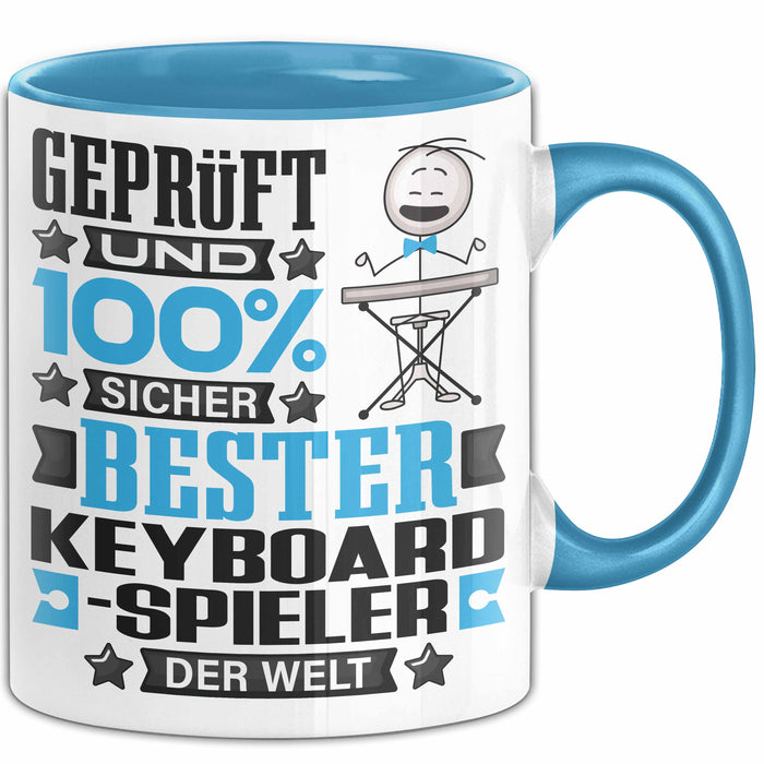 Keyboard-Spieler Geschenk Lustiger Spruch für Keyboard-Spieler Geschenkidee Bester Keyboard-Spieler Der Welt Blau Trendation