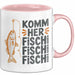 Angelliebhaber Fischer Tasse Geschenk Lustige Geschenkidee Spruch Komm Her Fischi Fischi Fischi Rosa Trendation