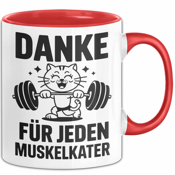 Fußballtrainer Fußballteam Tasse Geschenk Lustige Geschenkidee Spruch Danke Für Jeden Muskelkater Rot Trendation